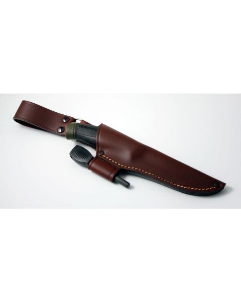 Leather Dangler Scabbard with Fire Steel Loop