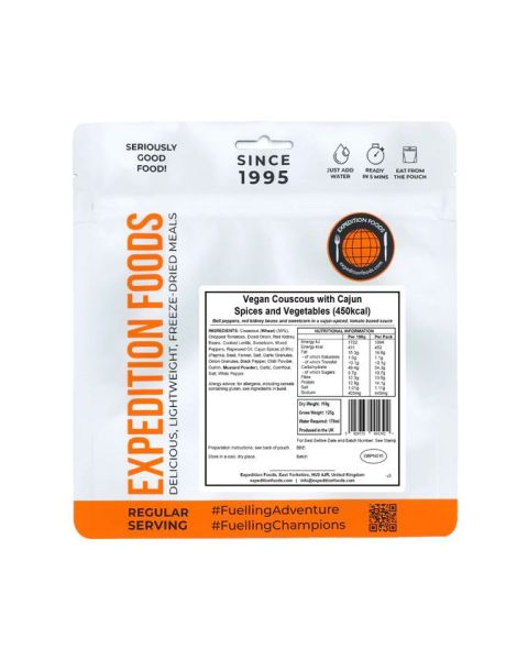 Expedition Foods Vegan Couscous /w Cajun Spices & Vegetables